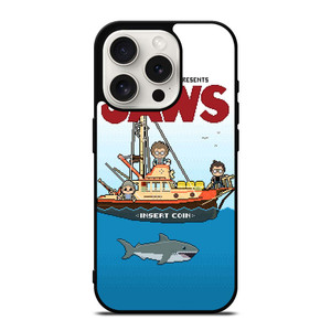 JAWS LOGO 8 BIT iPhone 15 Pro Case Cover JAWS LOGO 8 BIT iPhone 15 Pro Case Cover