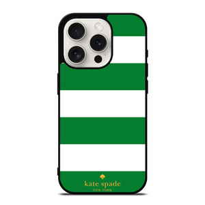 KATE SPADE GREEN STRIPE iPhone 15 Pro Case Cover