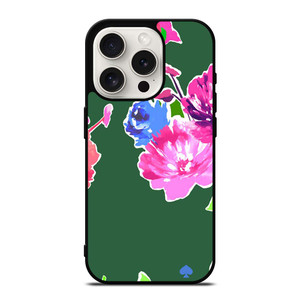 KATE SPADE NEW YORK GREEN FLORAL iPhone 15 Pro Case Cover