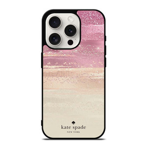 KATE SPADE NEW YORK ROSE GOLD GLITTER iPhone 15 Pro Case Cover KATE SPADE NEW YORK ROSE GOLD GLITTER iPhone 15 Pro Case Cover