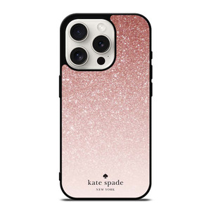 KATE SPADE NEW YORK ROSE WHITE GLITTER iPhone 15 Pro Case Cover