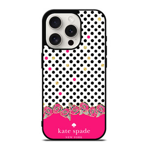 KATE SPADE PINK POLKADOTS iPhone 15 Pro Case Cover KATE SPADE PINK POLKADOTS iPhone 15 Pro Case Cover