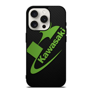 KAWASAKI MOTOR LOGO CARBON iPhone 15 Pro Case Cover