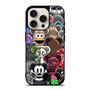 KAWS ALL CHARACTER ICON iPhone 15 Pro Case Cover