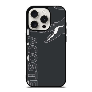 LACOSTE CROCODILE ALL BLACK iPhone 15 Pro Case Cover