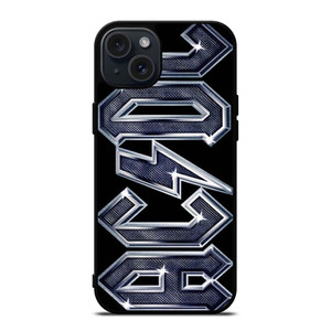 ACDC METAL CARBON LOGO iPhone 15 Plus Case Cover ACDC METAL CARBON LOGO iPhone 15 Plus Case Cover