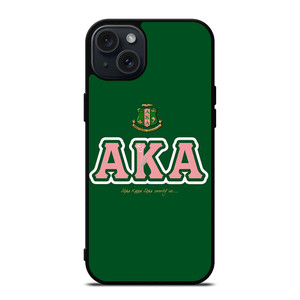 AKA PINK AND GREEN SIMPLE LOGO iPhone 15 Plus Case Cover AKA PINK AND GREEN SIMPLE LOGO iPhone 15 Plus Case Cover