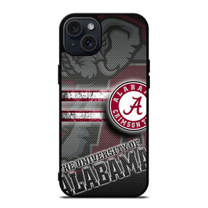 ALABAMA CRIMSON TIDE CARBON iPhone 15 Plus Case Cover
