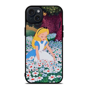 ALICE IN WONDERLAND FLOWER iPhone 15 Plus Case Cover
