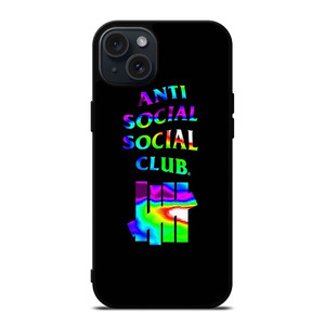ANTI SOCIAL CLUB UNDEFEATED RAINBOW iPhone 15 Plus Case Cover