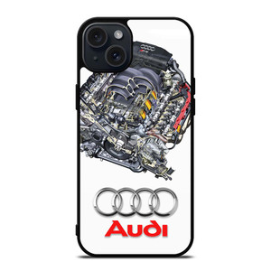 AUDI V8 FSI ENGINE LOGO iPhone 15 Plus Case Cover