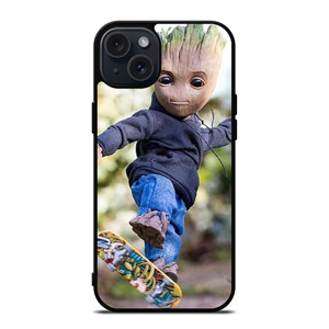 BABY GROOT SKATEBOARD iPhone 15 Plus Case Cover