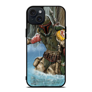 BOBA FETT STAR WARS CARTOON iPhone 15 Plus Case Cover BOBA FETT STAR WARS CARTOON iPhone 15 Plus Case Cover