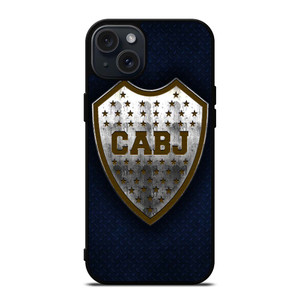 BOCA JUNIORS FC METAL LOGO iPhone 15 Plus Case Cover BOCA JUNIORS FC METAL LOGO iPhone 15 Plus Case Cover