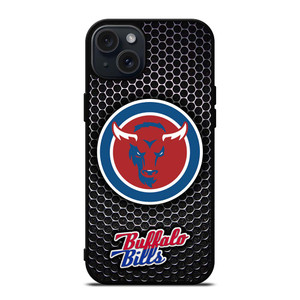 BUFFALO BILLS METAL LOGO iPhone 15 Plus Case Cover BUFFALO BILLS METAL LOGO iPhone 15 Plus Case Cover