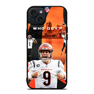 CINCINNATI BENGALS NFL JOE BURROW iPhone 15 Plus Case Cover