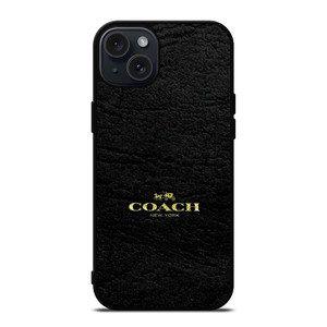 COACH LOGO TEXTURE BLACK iPhone 15 Plus Case Cover COACH LOGO TEXTURE BLACK iPhone 15 Plus Case Cover