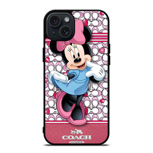 COACH MINNIE MOUSE PINK PATTERN iPhone 15 Plus Case Cover