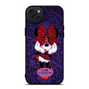 COACH MINNIE MOUSE PURPLE iPhone 15 Plus Case Cover COACH MINNIE MOUSE PURPLE iPhone 15 Plus Case Cover