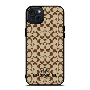 COACH NEW YORK BROWN iPhone 15 Plus Case Cover COACH NEW YORK BROWN iPhone 15 Plus Case Cover