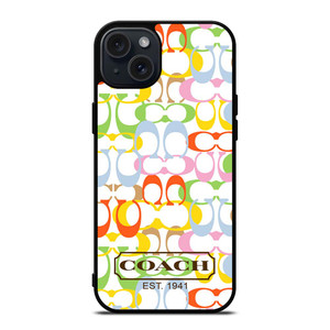 COACH NEW YORK COLORFUL iPhone 15 Plus Case Cover COACH NEW YORK COLORFUL iPhone 15 Plus Case Cover