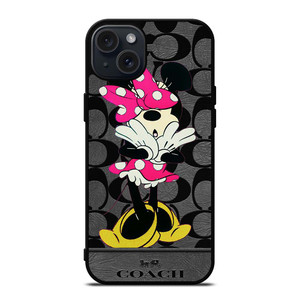 COACH NEW YORK MINNIE MOUSE iPhone 15 Plus Case Cover COACH NEW YORK MINNIE MOUSE iPhone 15 Plus Case Cover