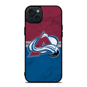 COLORADO AVALANCHE MARBEL iPhone 15 Plus Case Cover COLORADO AVALANCHE MARBEL iPhone 15 Plus Case Cover