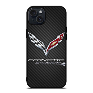CORVETTE STINGRAY C7 CARBON LOGO iPhone 15 Plus Case Cover CORVETTE STINGRAY C7 CARBON LOGO iPhone 15 Plus Case Cover