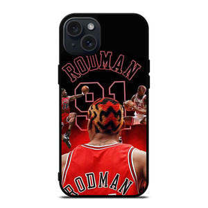 DENNIS RODMAN CHICAGO BULLS COOL iPhone 15 Plus Case Cover DENNIS RODMAN CHICAGO BULLS COOL iPhone 15 Plus Case Cover