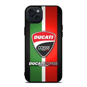 DUCATI CORSE CARBON LOGO iPhone 15 Plus Case Cover DUCATI CORSE CARBON LOGO iPhone 15 Plus Case Cover