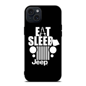 EAT SLEEP JEEP ART iPhone 15 Plus Case Cover