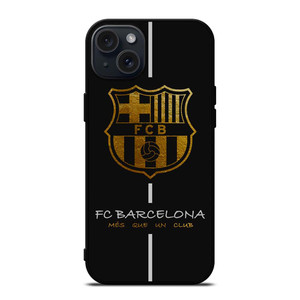 FC BARCELONA MES QUE UN CLUB GOLD iPhone 15 Plus Case Cover