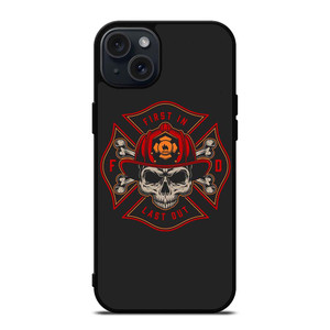 FIREFIGHTER FIREMAN SKULL LOGO iPhone 15 Plus Case Cover
