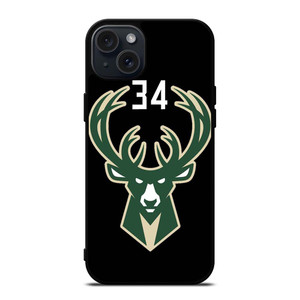 GIANNIS ANTETOKOUNMPO MILWAUKEE BUCKS LOGO iPhone 15 Plus Case Cover GIANNIS ANTETOKOUNMPO MILWAUKEE BUCKS LOGO iPhone 15 Plus Case Cover