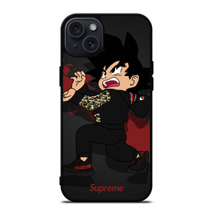 GOKU KIDS BAPE SHARK SUPREME iPhone 15 Plus Case Cover