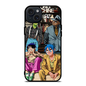 GORILLAZ BAND CARTOON iPhone 15 Plus Case Cover GORILLAZ BAND CARTOON iPhone 15 Plus Case Cover