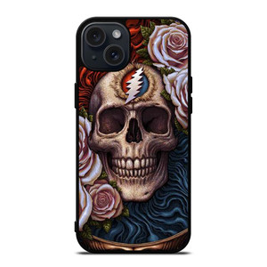 GRATEFUL DEAD SKULL AND ROSE LOGO iPhone 15 Plus Case Cover