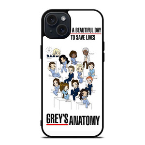 GREY'S ANATOMY ALL CARTOON iPhone 15 Plus Case Cover
