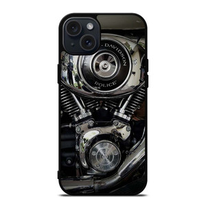 HARLEY DAVIDSON POLICE ENGINE iPhone 15 Plus Case Cover