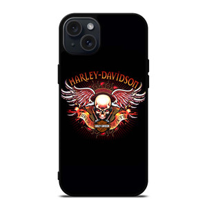 HARLEY DAVIDSON WING SKULL LOGO iPhone 15 Plus Case Cover HARLEY DAVIDSON WING SKULL LOGO iPhone 15 Plus Case Cover