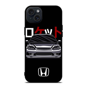 HONDA CIVIC RETRO DRAWING iPhone 15 Plus Case Cover