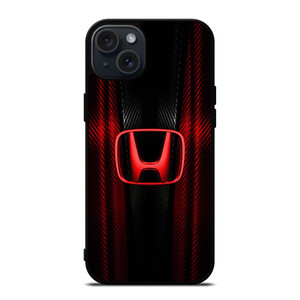 HONDA LOGO RED CARBON iPhone 15 Plus Case Cover