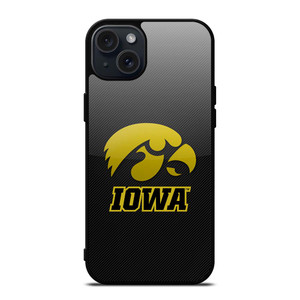 IOWA HAWKEYES CARBON iPhone 15 Plus Case Cover IOWA HAWKEYES CARBON iPhone 15 Plus Case Cover