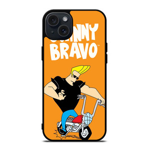 JOHNNY BRAVO CARTOON RIDING BIKE iPhone 15 Plus Case Cover
