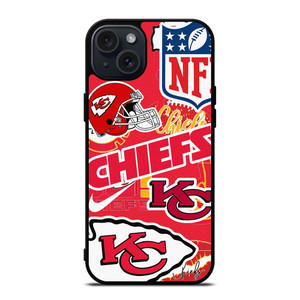 KANSAS CITY CHIEFS NFL STICKER BOMB iPhone 15 Plus Case Cover