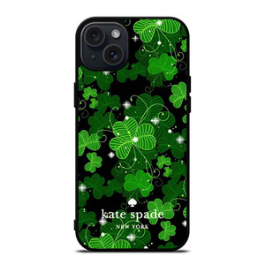 KATE SPADE GREEN LEAFS iPhone 15 Plus Case Cover KATE SPADE GREEN LEAFS iPhone 15 Plus Case Cover