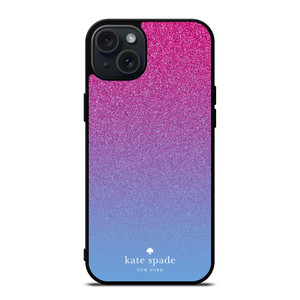 KATE SPADE NEW YORK PINK BLUE GLITTER iPhone 15 Plus Case Cover
