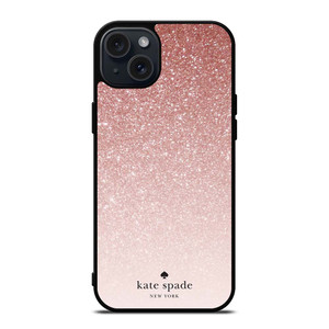 KATE SPADE NEW YORK ROSE WHITE GLITTER iPhone 15 Plus Case Cover