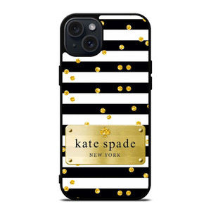 KATE SPADE POLKADOTS GOLD iPhone 15 Plus Case Cover