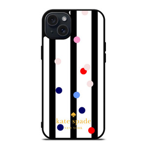 KATE SPADE STRIPE POLKADOTS iPhone 15 Plus Case Cover